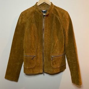 Bernardo 100% Genuine Leather Jacket - Medium - Tan - Bikers Jacket - Like New